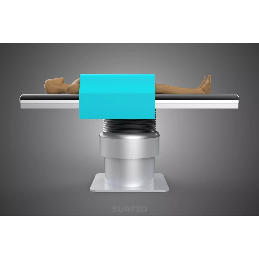 Human Body Mannequin 3D Model – Surgical Table with Sterile Drape, FBX - View 10
