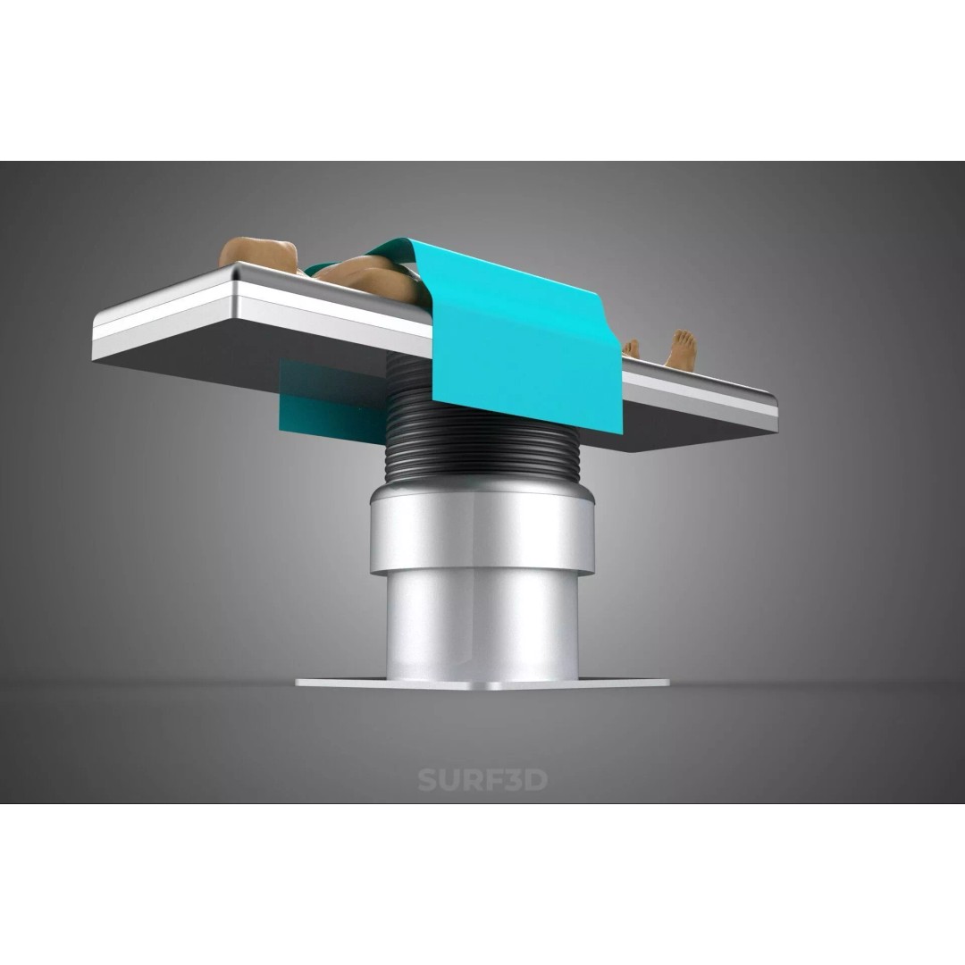 Human Body Mannequin 3D Model – Surgical Table with Sterile Drape, FBX - View 13
