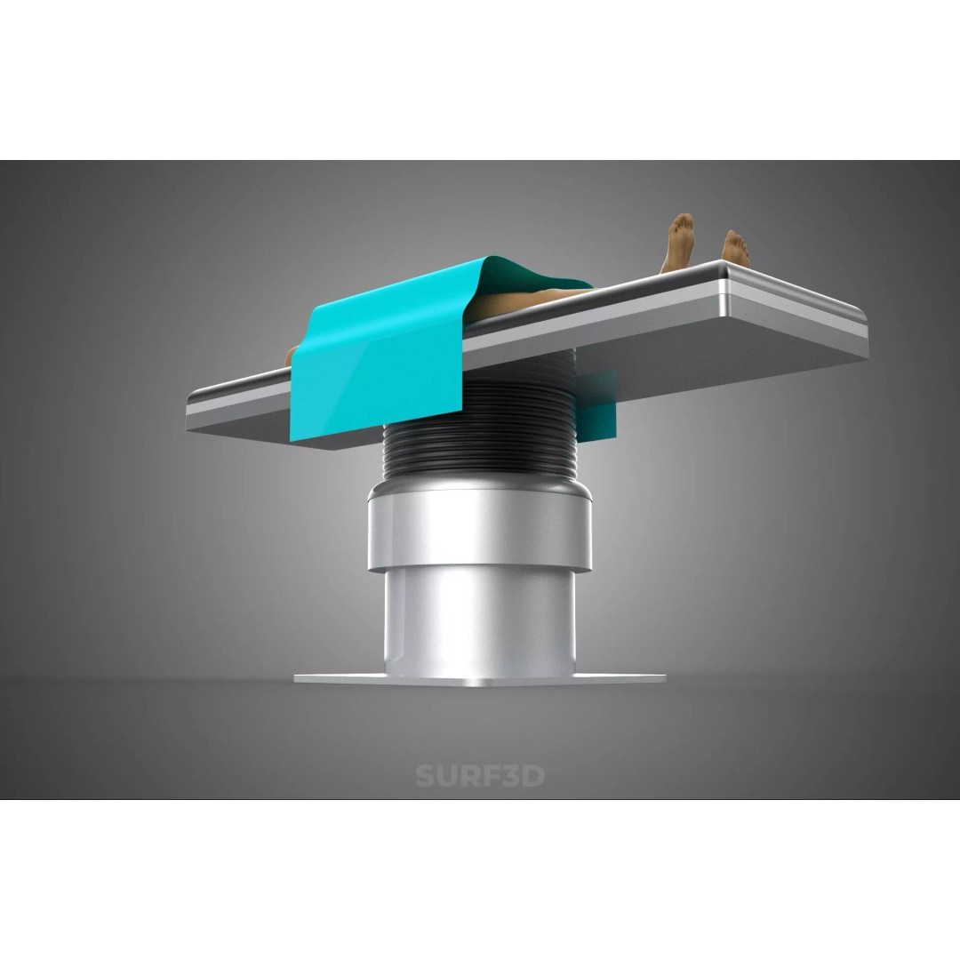 Human Body Mannequin 3D Model – Surgical Table with Sterile Drape, FBX - View 15