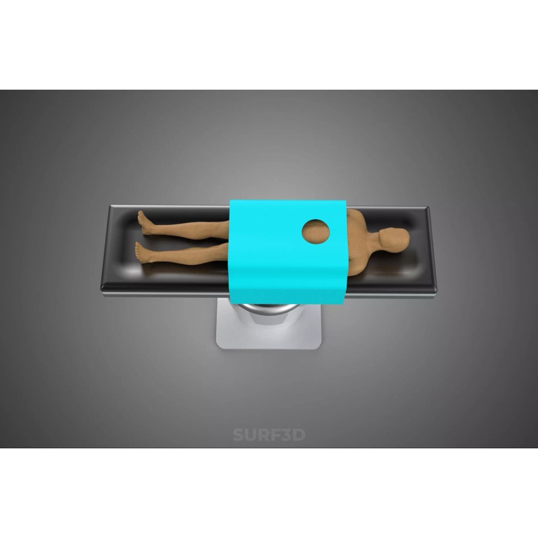 Human Body Mannequin 3D Model – Surgical Table with Sterile Drape, FBX - View 24