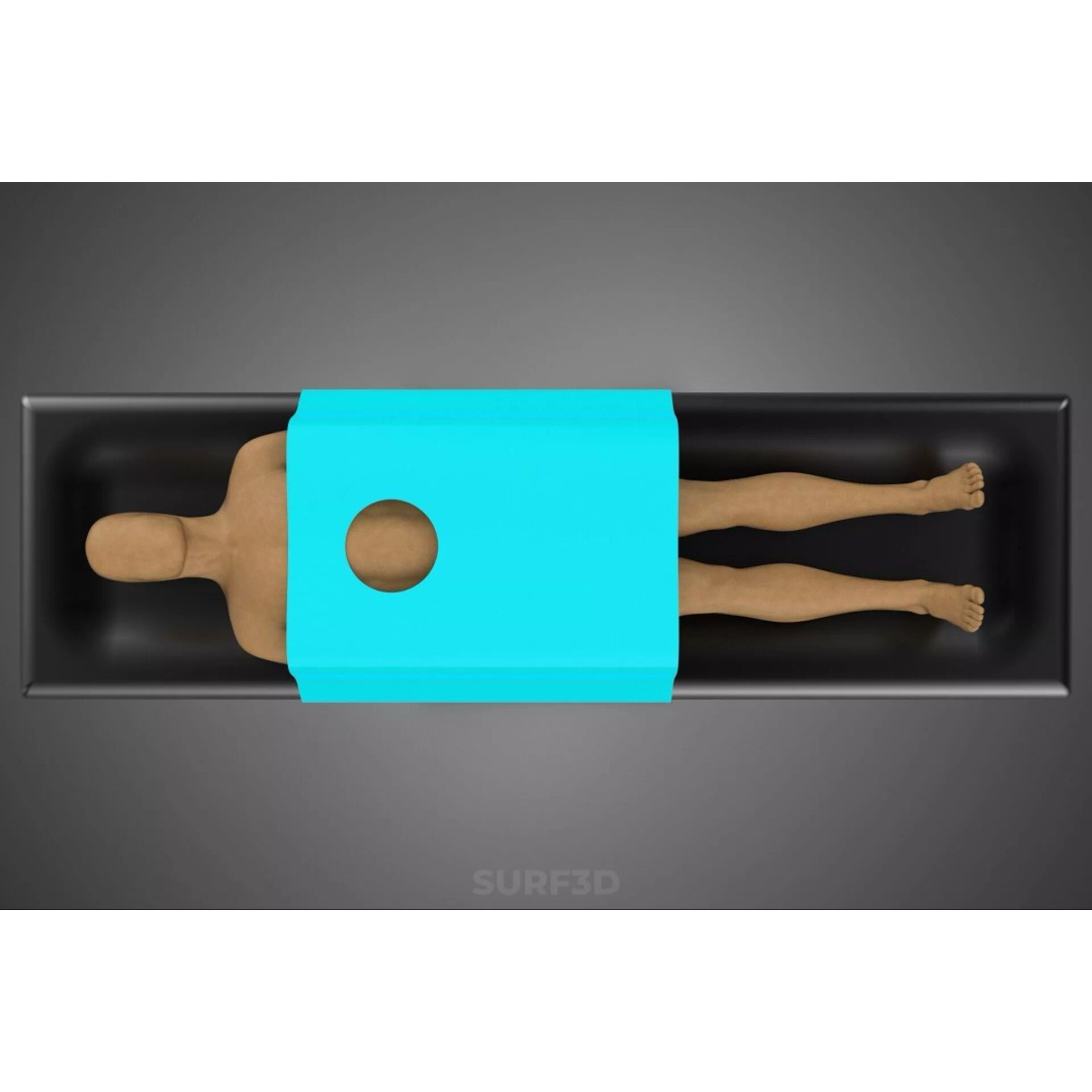 Human Body Mannequin 3D Model – Surgical Table with Sterile Drape, FBX - View 25