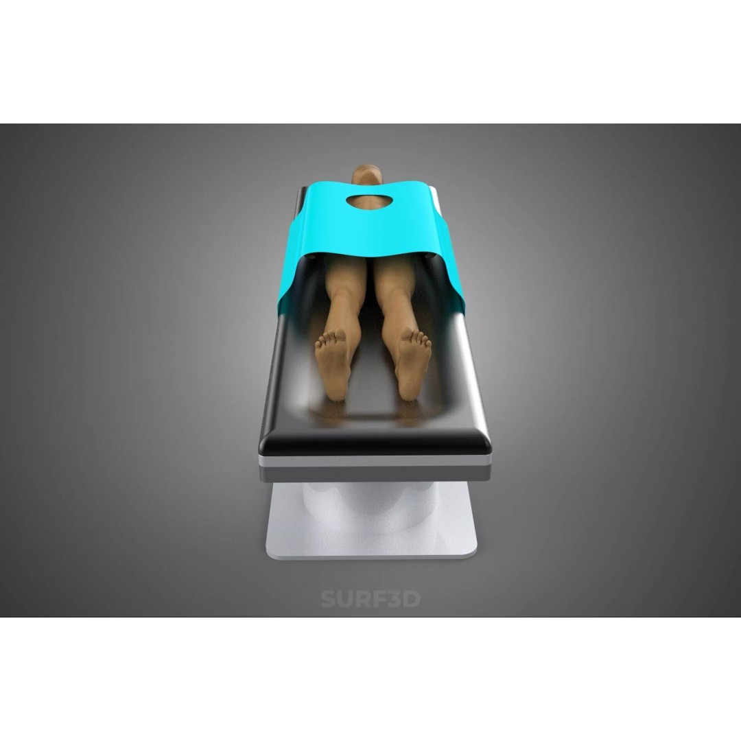Human Body Mannequin 3D Model – Surgical Table with Sterile Drape, FBX - View 26