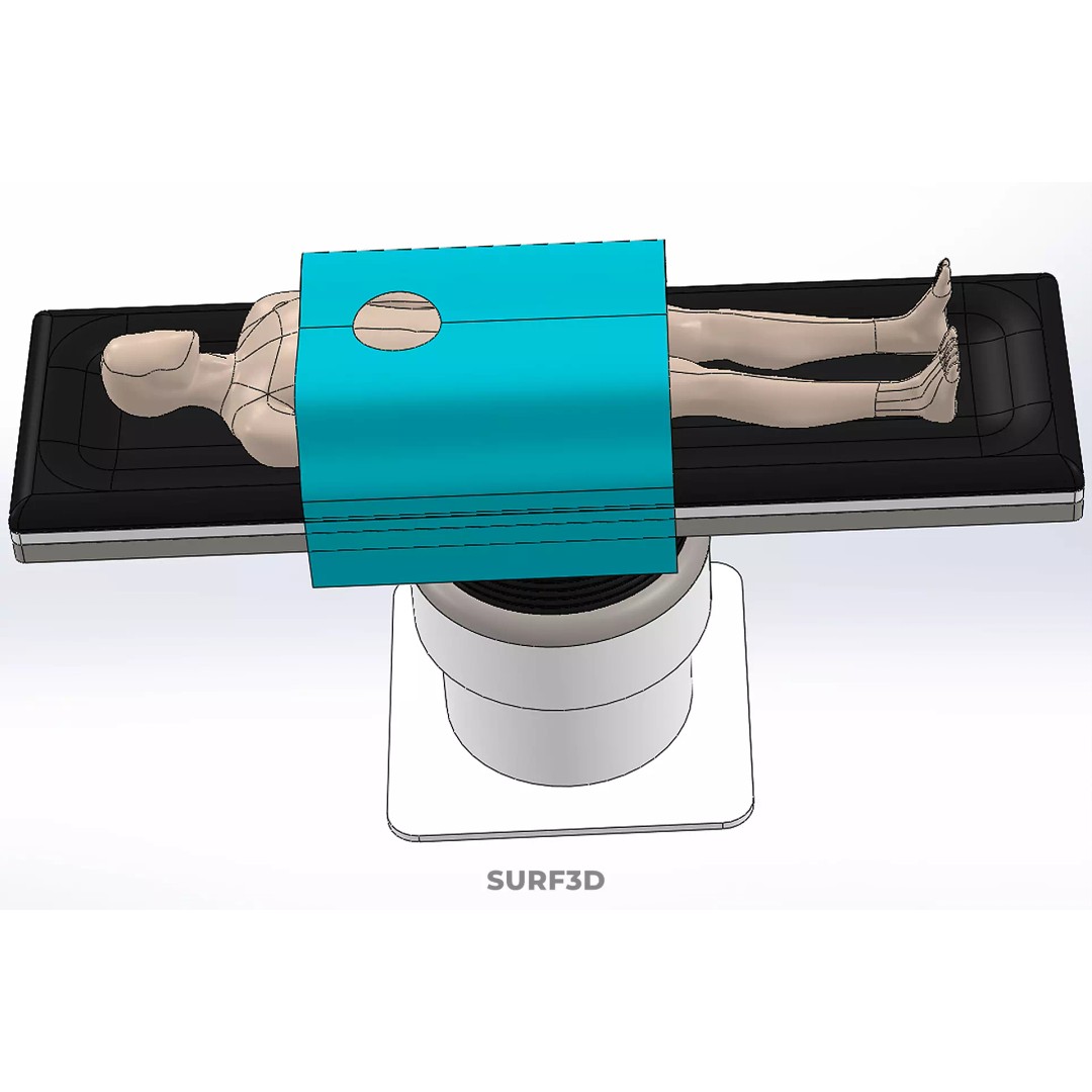 Human Body Mannequin 3D Model – Surgical Table with Sterile Drape, FBX - View 32