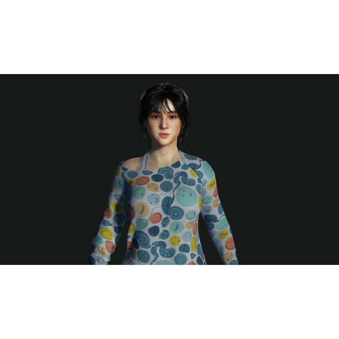 Teenage Girl 3D Model – Realistic Casual Character, Game Ready - View 15