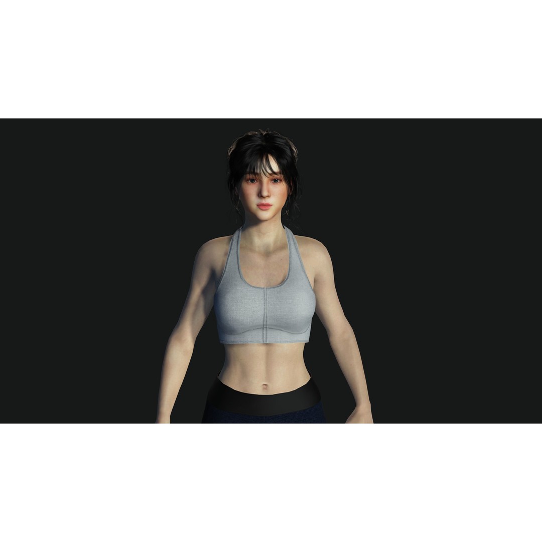 Teenage Girl 3D Model – Realistic Casual Character, Game Ready - View 16