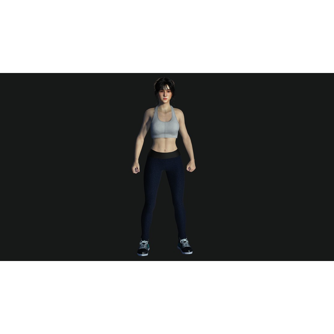 Teenage Girl 3D Model – Realistic Casual Character, Game Ready - View 20