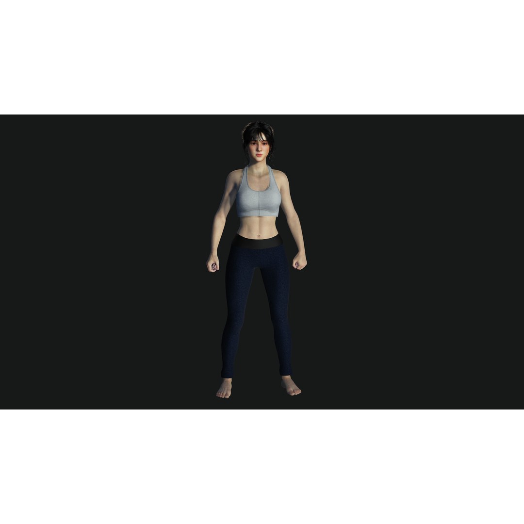 Teenage Girl 3D Model – Realistic Casual Character, Game Ready - View 21