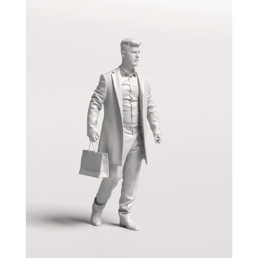 Shopping Man 3D Model – Realistic Character with PBR Textures, FBX - View 14