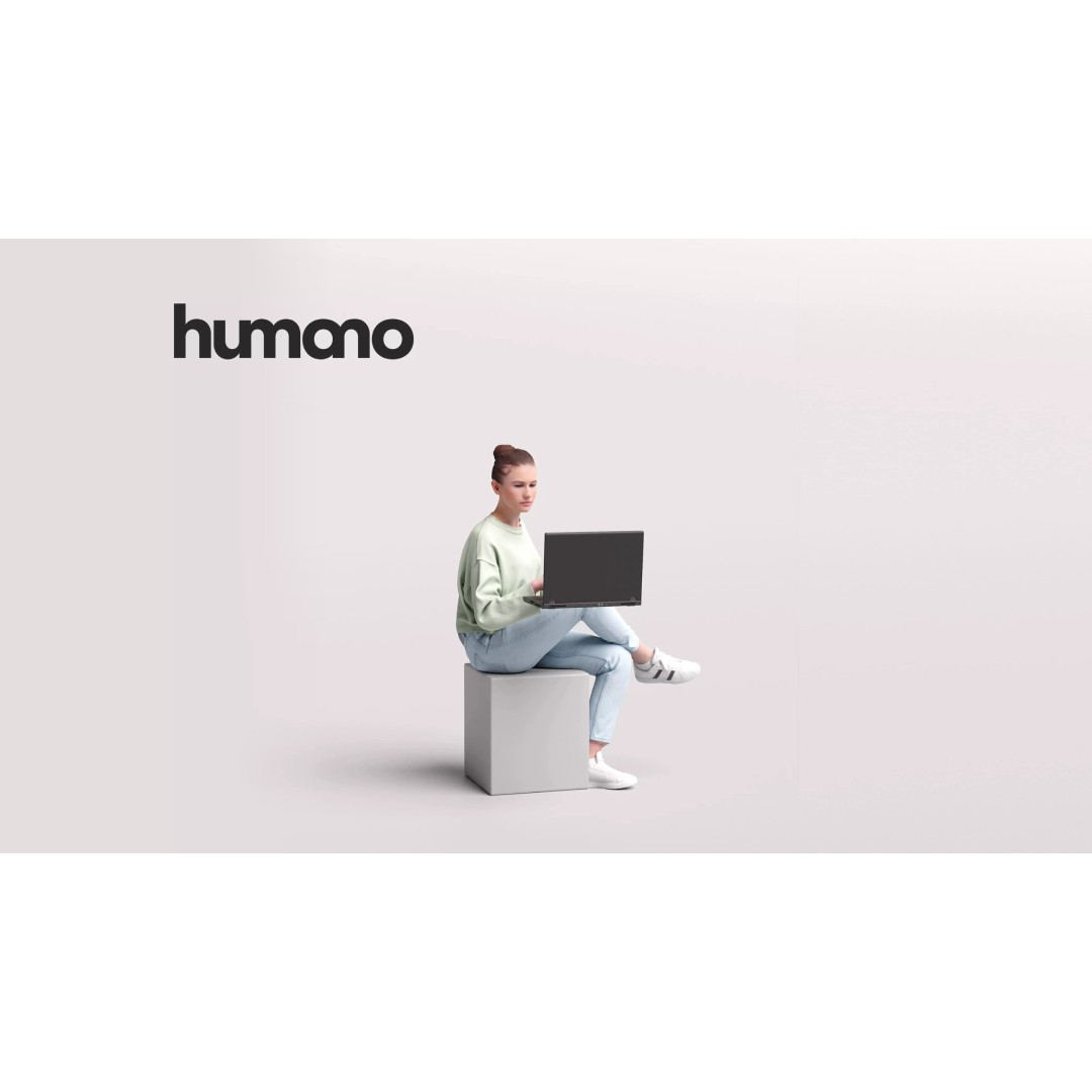 Humano Woman 3D Model – Realistic Café Character, PBR Textures - View 2