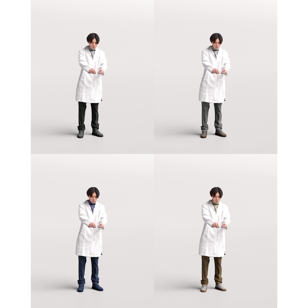 Humano Scientist 3D Model – High Poly Medical Character, FBX