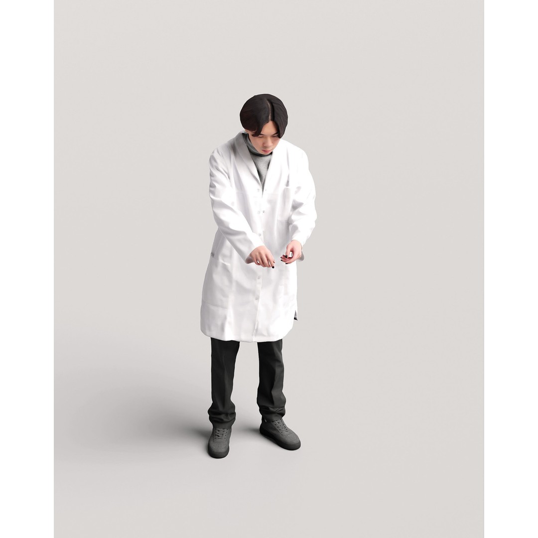 Humano Scientist 3D Model – High Poly Medical Character, FBX - View 10