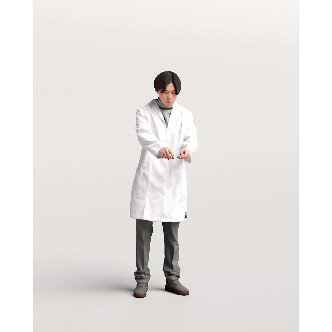 Humano Scientist 3D Model – High Poly Medical Character, FBX - View 11
