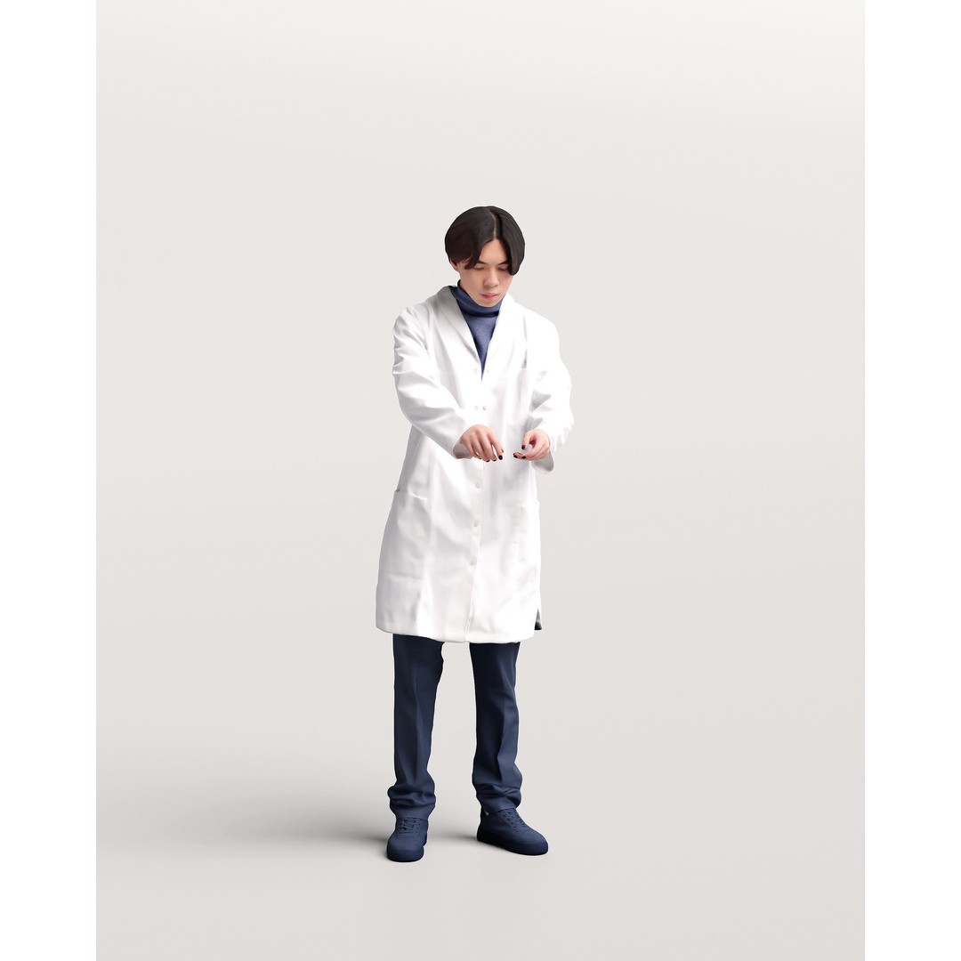 Humano Scientist 3D Model – High Poly Medical Character, FBX - View 12
