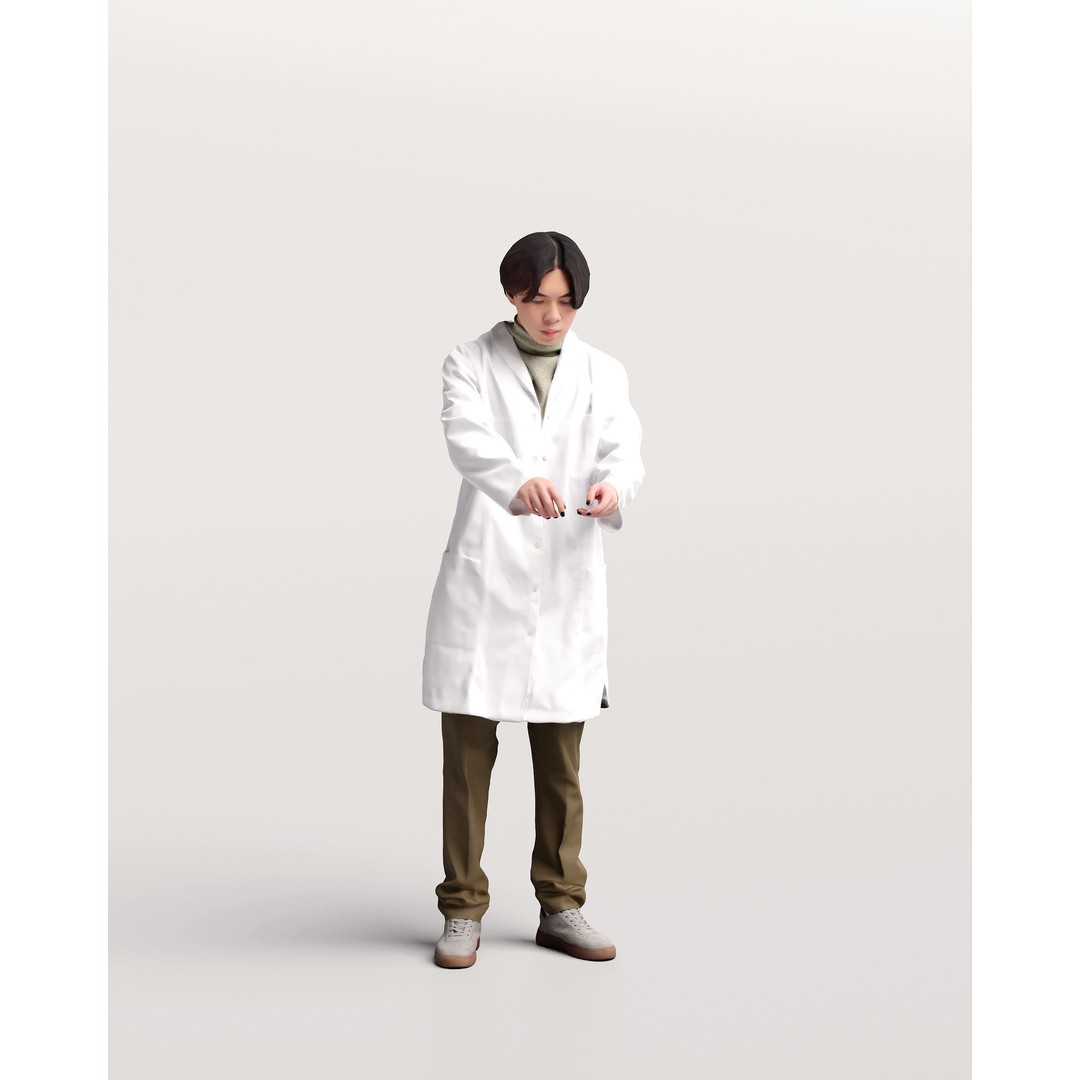 Humano Scientist 3D Model – High Poly Medical Character, FBX - View 13