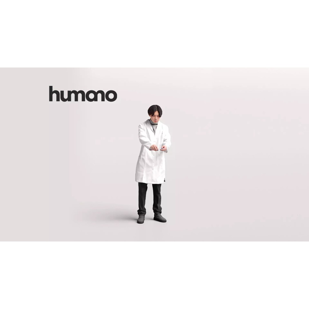 Humano Scientist 3D Model – High Poly Medical Character, FBX - View 2