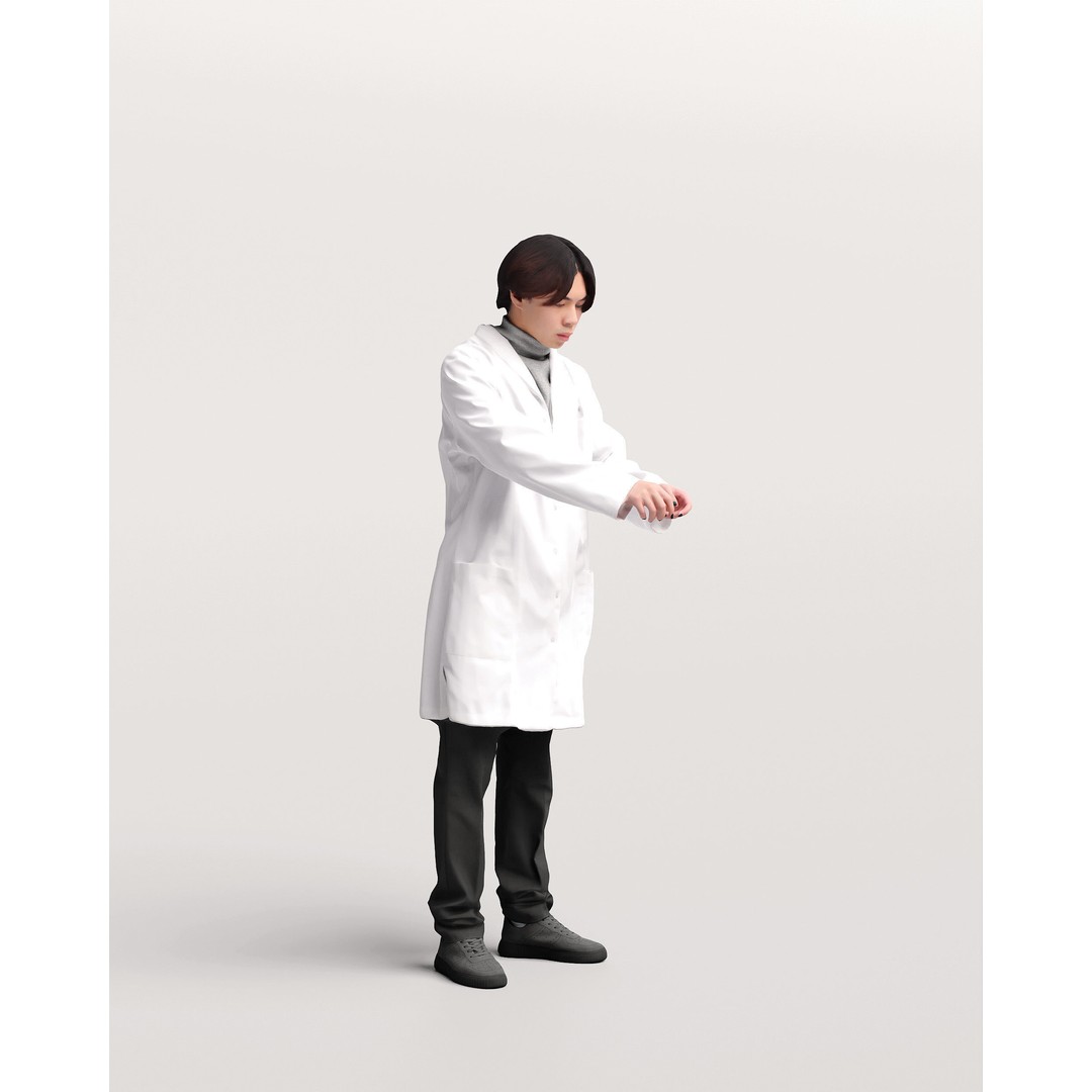 Humano Scientist 3D Model – High Poly Medical Character, FBX - View 4