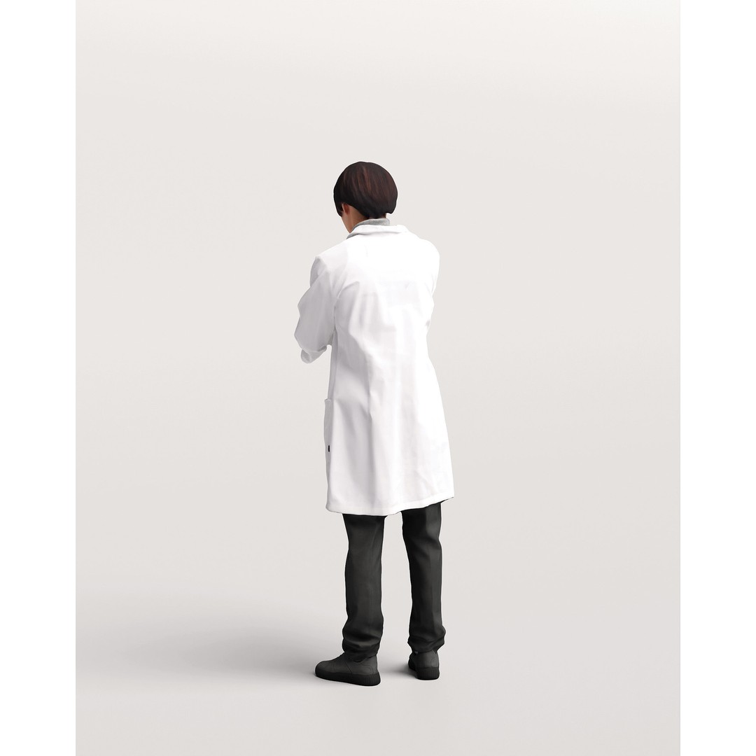 Humano Scientist 3D Model – High Poly Medical Character, FBX - View 6