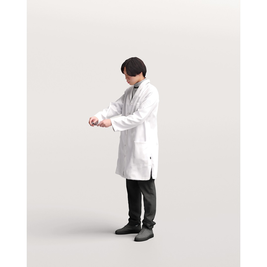 Humano Scientist 3D Model – High Poly Medical Character, FBX - View 7