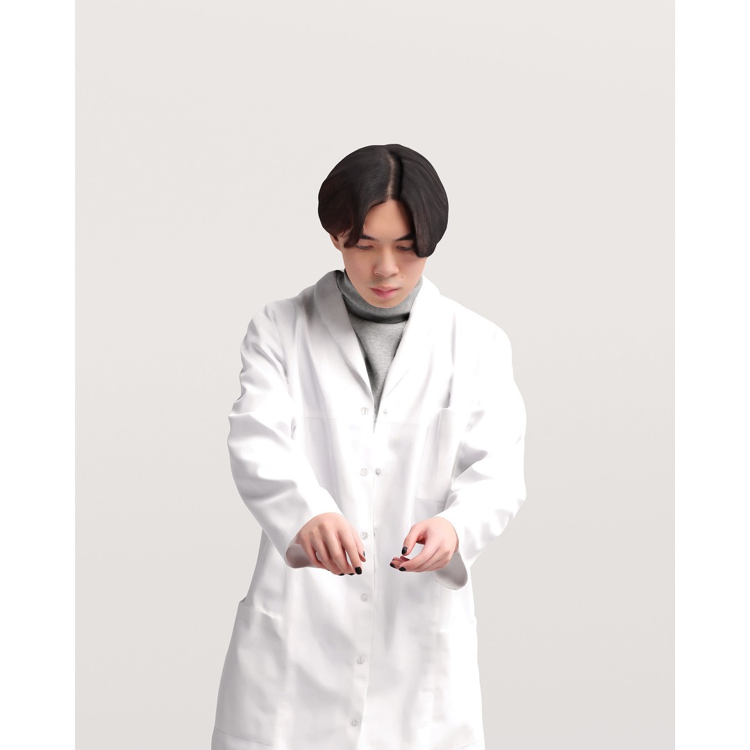 Humano Scientist 3D Model – High Poly Medical Character, FBX - View 8