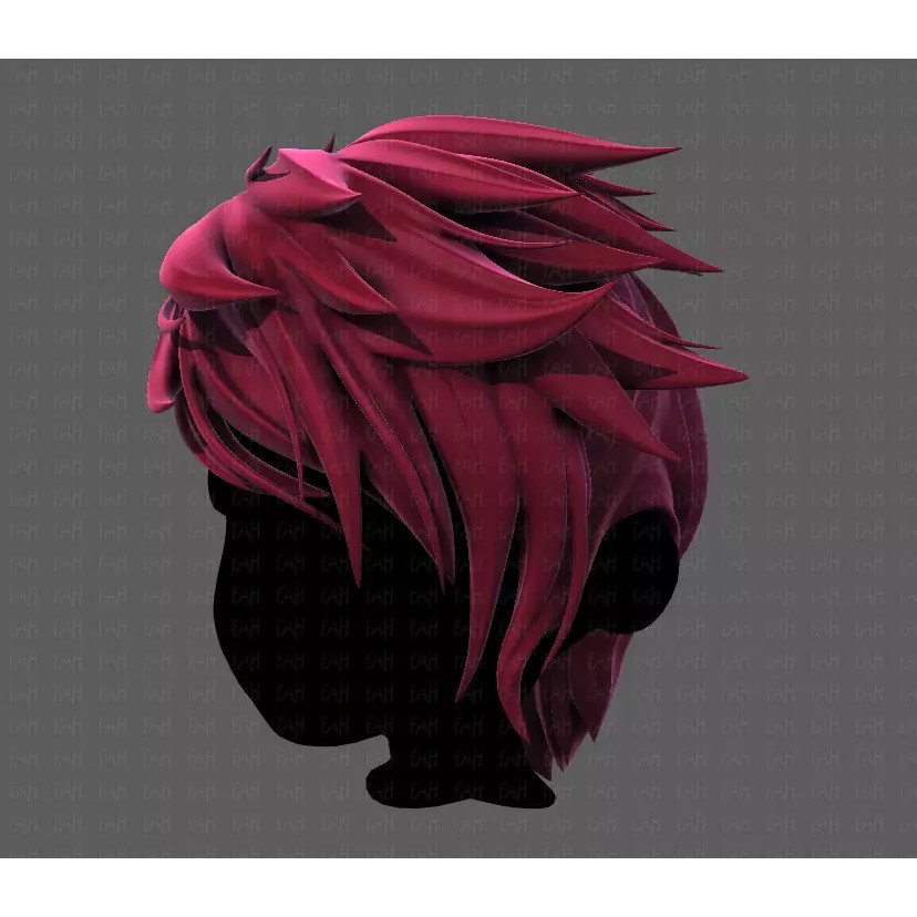 Boy Hair 3D Model – Low Poly Cartoon Style for Animation - View 10