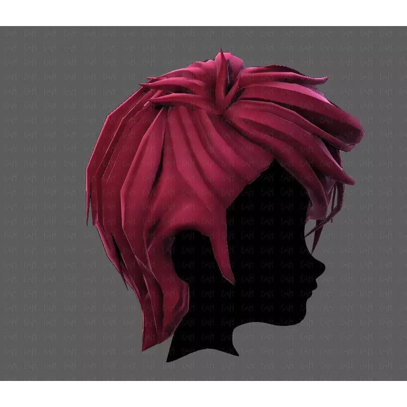 Boy Hair 3D Model – Low Poly Cartoon Style for Animation - View 21