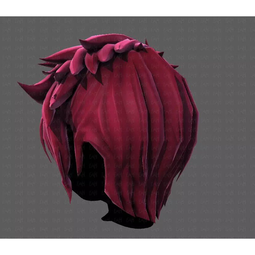 Boy Hair 3D Model – Low Poly Cartoon Style for Animation - View 24