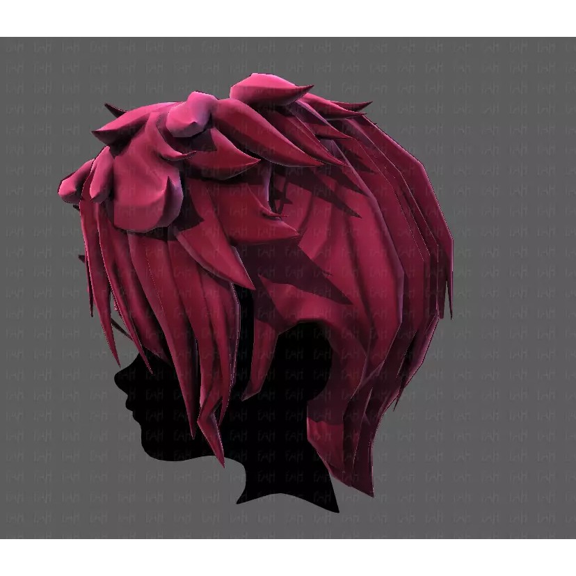 Boy Hair 3D Model – Low Poly Cartoon Style for Animation - View 25