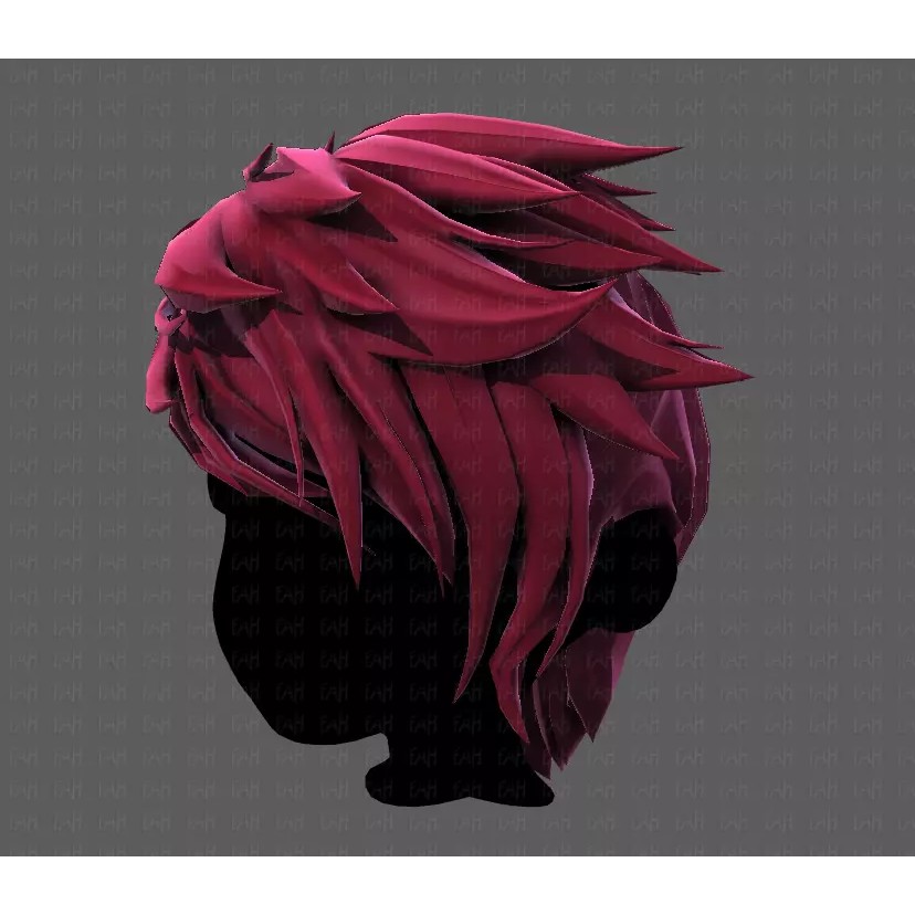 Boy Hair 3D Model – Low Poly Cartoon Style for Animation - View 26