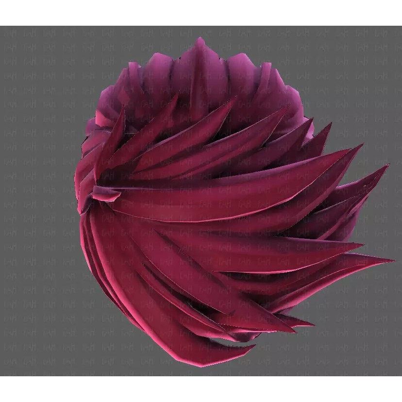 Boy Hair 3D Model – Low Poly Cartoon Style for Animation - View 37