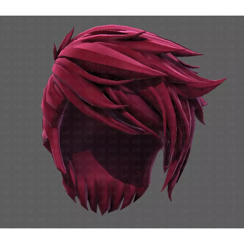 Boy Hair 3D Model – Low Poly Cartoon Style for Animation - View 41