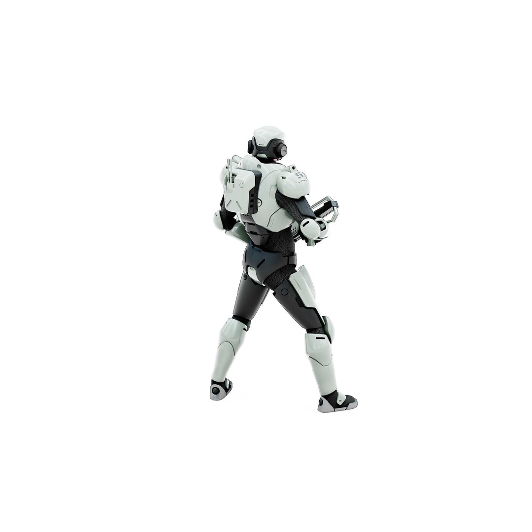 Cyborg SOL-20 3D Model – Rigged Sci-Fi Character for Animation - View 13