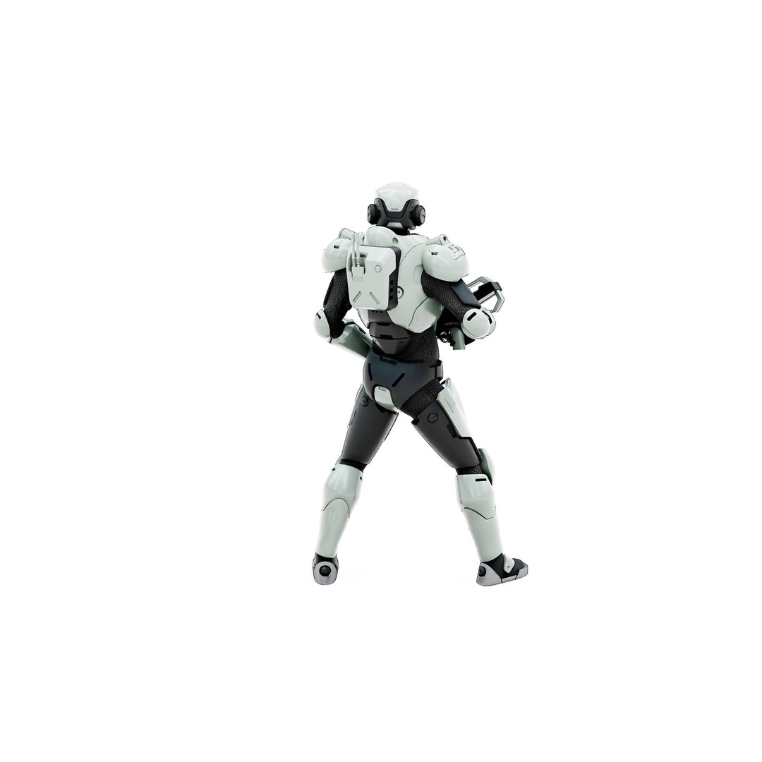 Cyborg SOL-20 3D Model – Rigged Sci-Fi Character for Animation - View 14