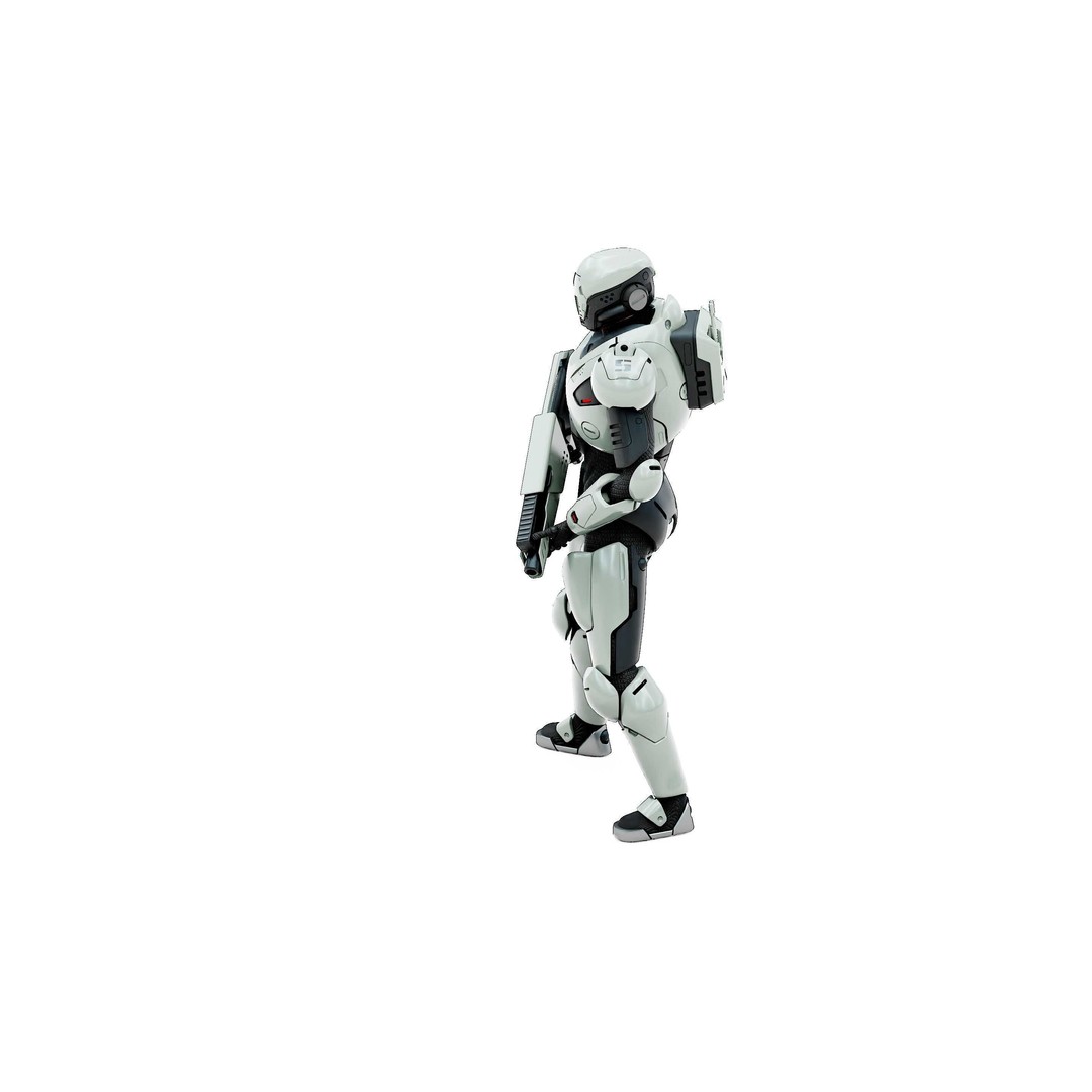 Cyborg SOL-20 3D Model – Rigged Sci-Fi Character for Animation - View 20