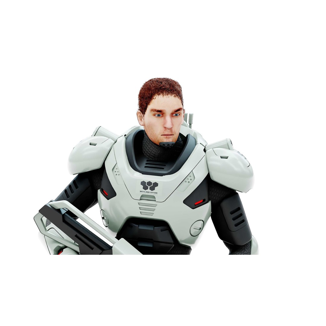 Cyborg SOL-20 3D Model – Rigged Sci-Fi Character for Animation - View 28