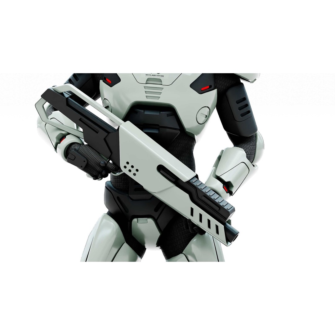 Cyborg SOL-20 3D Model – Rigged Sci-Fi Character for Animation - View 29