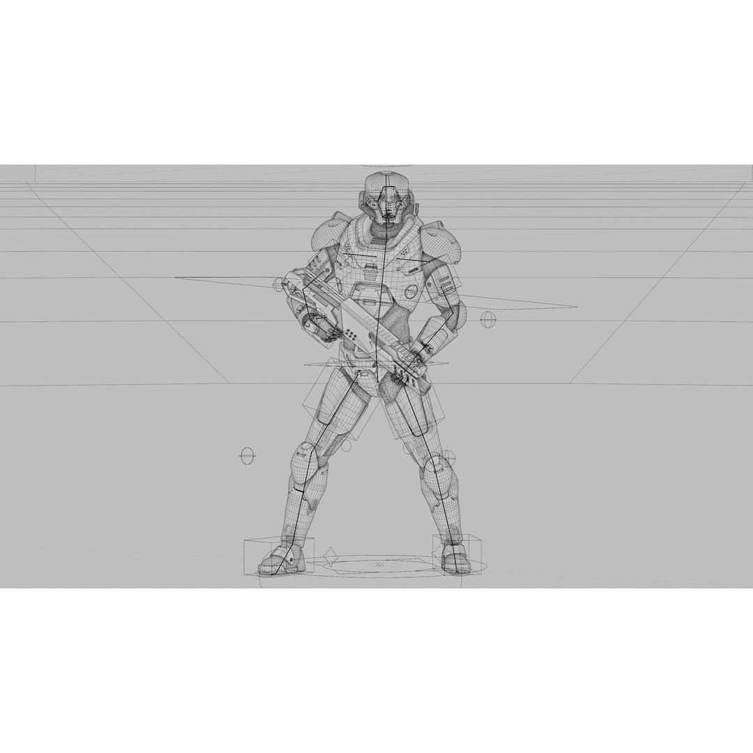 Cyborg SOL-20 3D Model – Rigged Sci-Fi Character for Animation - View 42