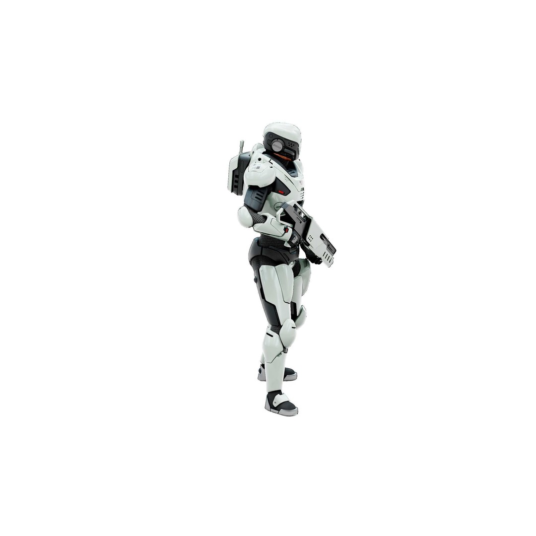 Cyborg SOL-20 3D Model – Rigged Sci-Fi Character for Animation - View 9