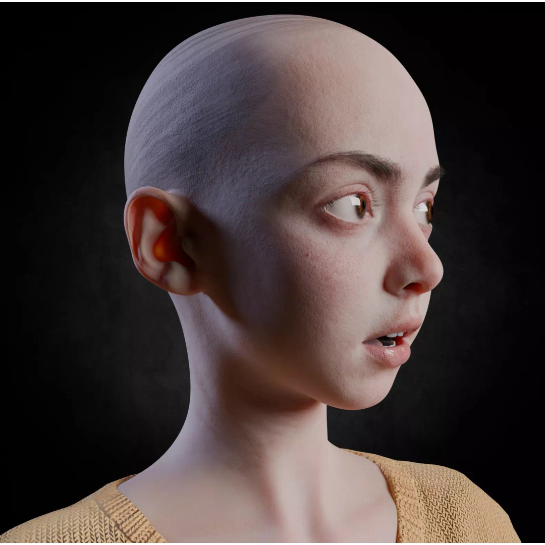 Cute Girl 3D Model – High Detail Rigged Character, PBR 8K - View 16