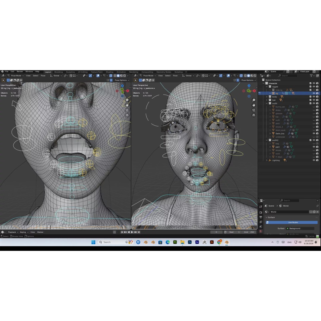 Cute Girl 3D Model – High Detail Rigged Character, PBR 8K - View 46