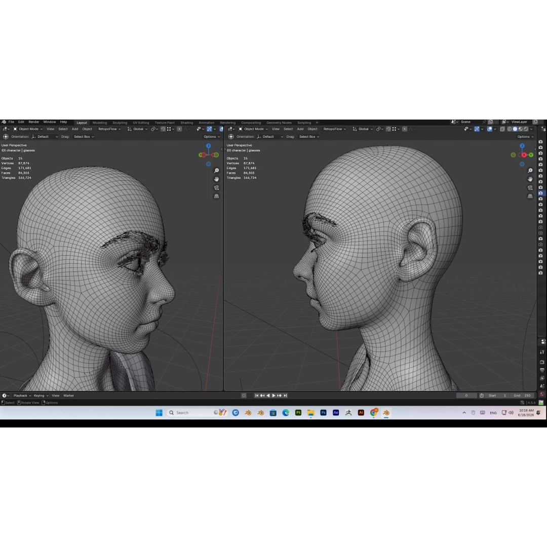Cute Girl 3D Model – High Detail Rigged Character, PBR 8K - View 48