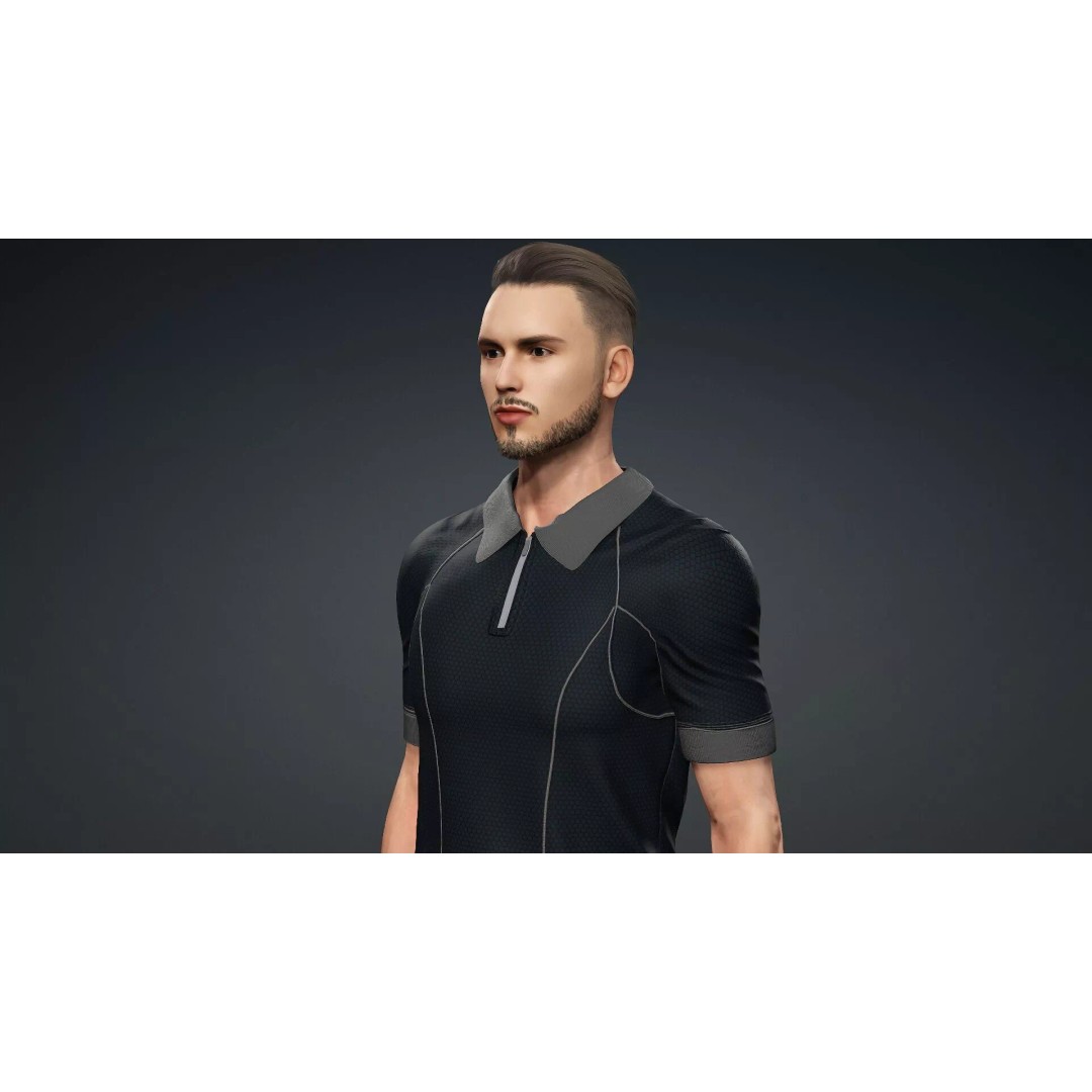 Realistic Male Character 3D Model – Rigged Game Asset, FBX - View 10