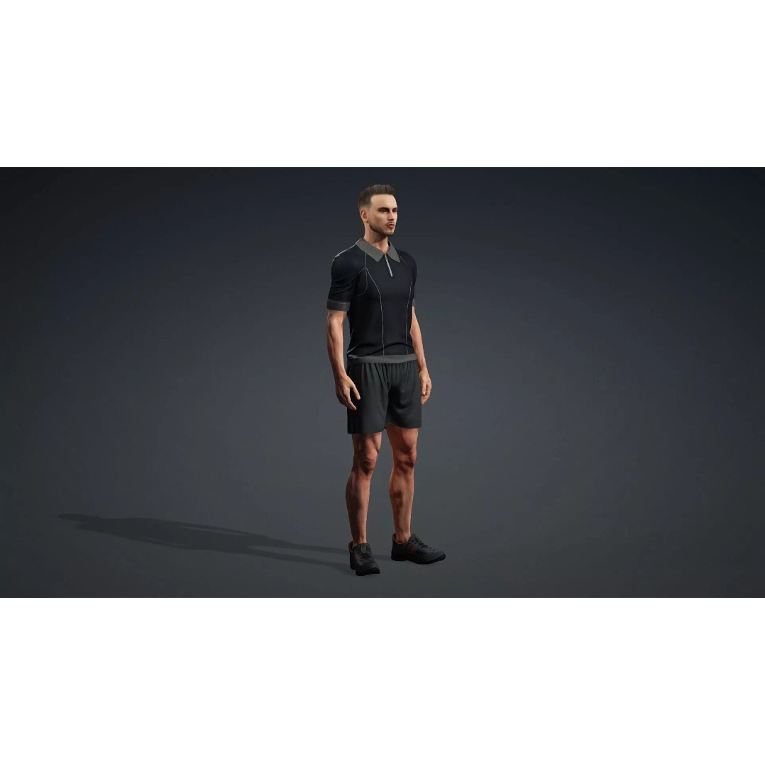 Realistic Male Character 3D Model – Rigged Game Asset, FBX - View 11