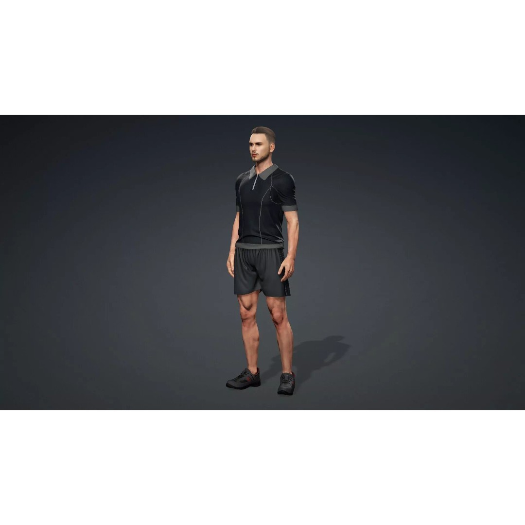 Realistic Male Character 3D Model – Rigged Game Asset, FBX - View 12