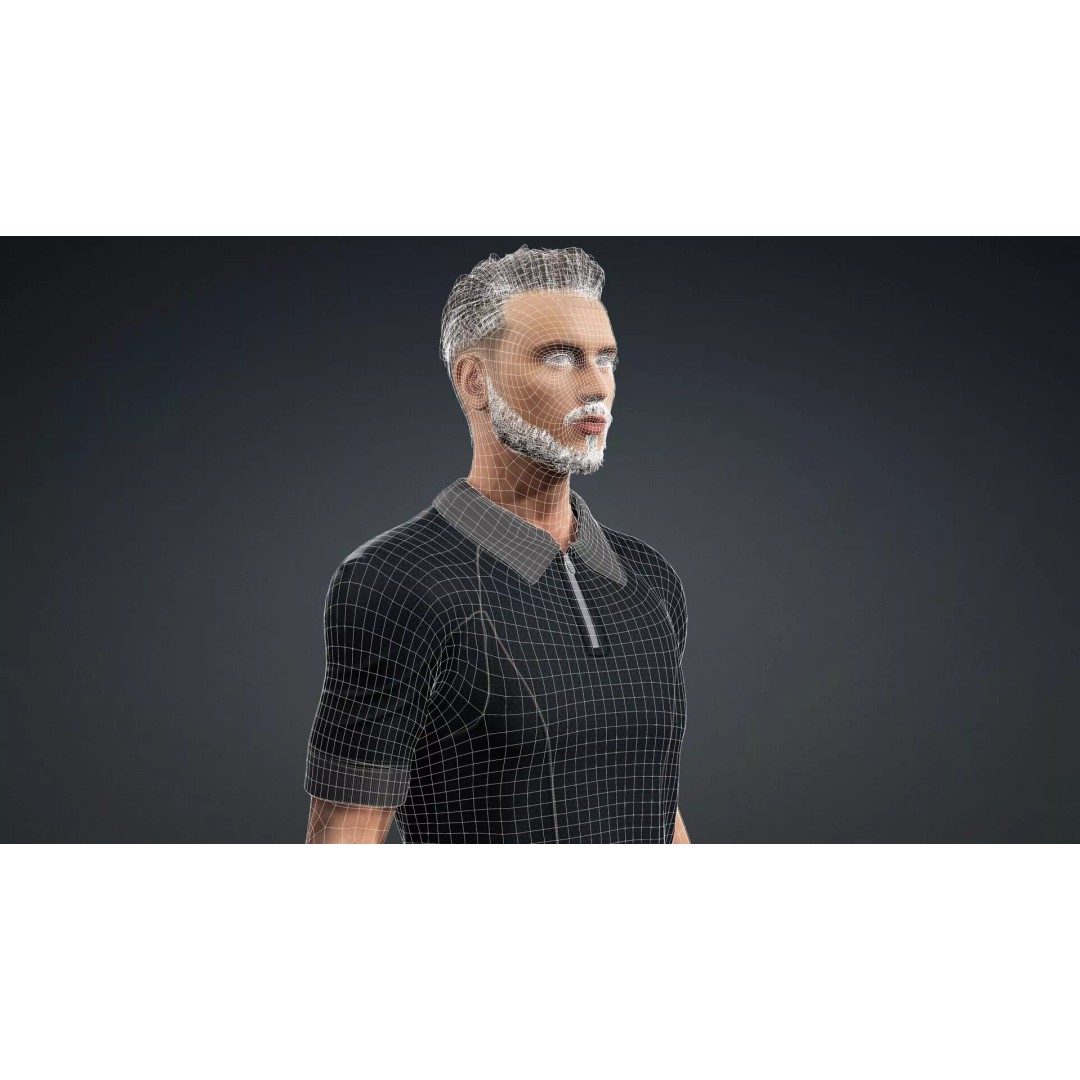 Realistic Male Character 3D Model – Rigged Game Asset, FBX - View 19