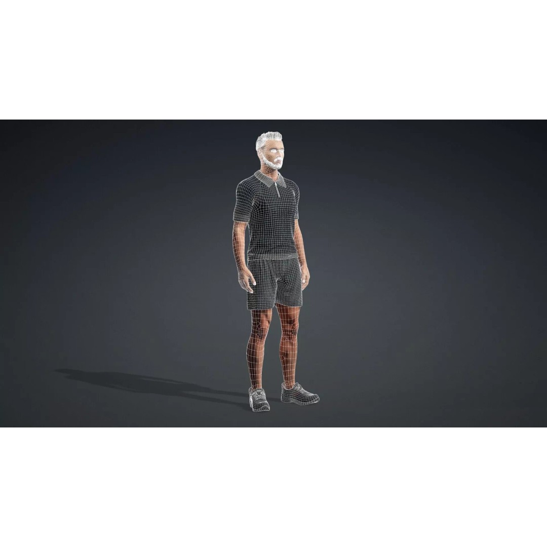 Realistic Male Character 3D Model – Rigged Game Asset, FBX - View 21