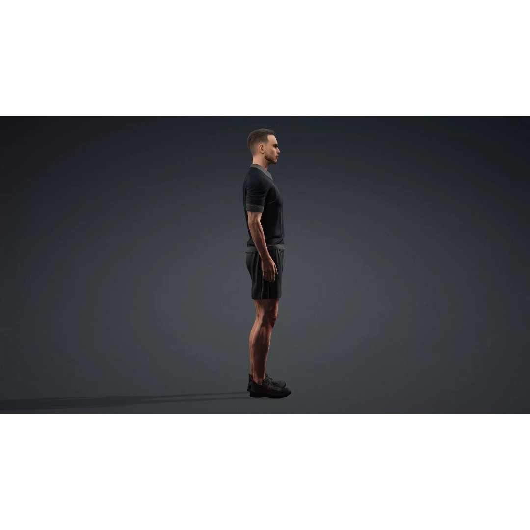 Realistic Male Character 3D Model – Rigged Game Asset, FBX - View 4