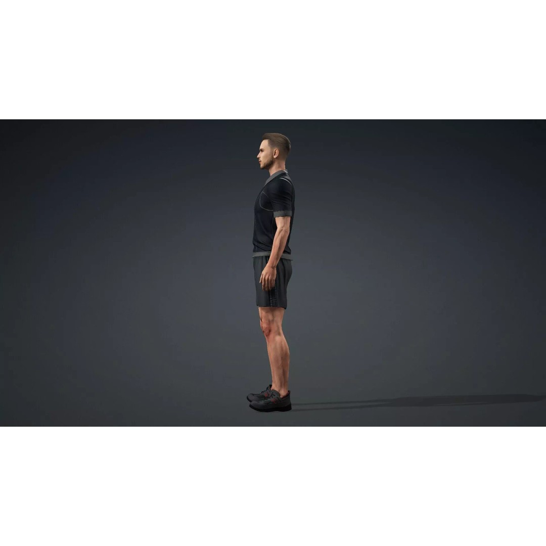 Realistic Male Character 3D Model – Rigged Game Asset, FBX - View 5