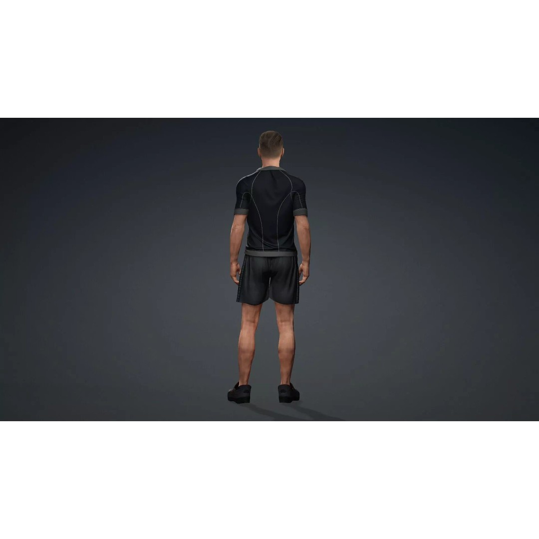 Realistic Male Character 3D Model – Rigged Game Asset, FBX - View 6