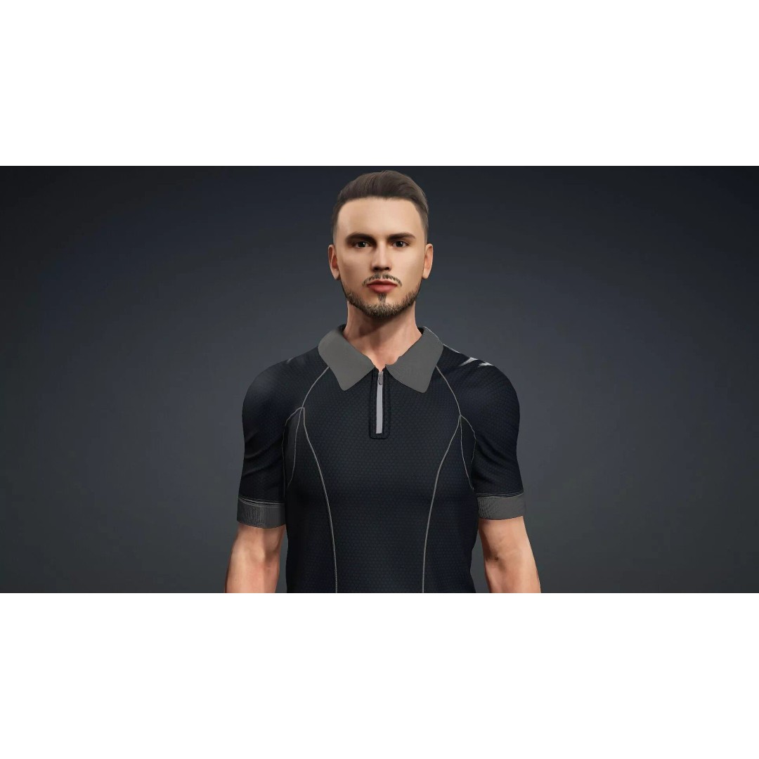 Realistic Male Character 3D Model – Rigged Game Asset, FBX - View 8