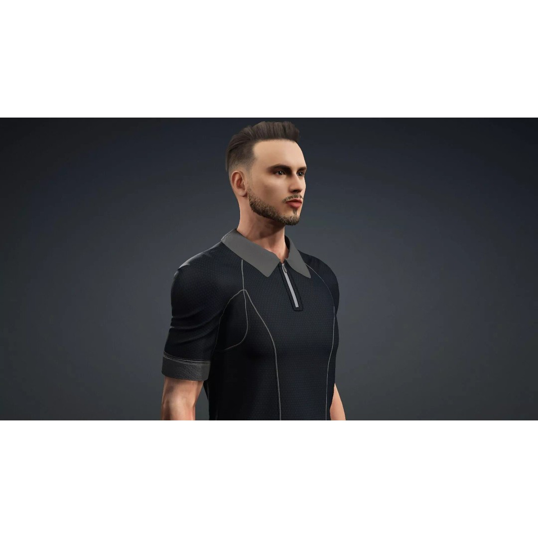 Realistic Male Character 3D Model – Rigged Game Asset, FBX - View 9